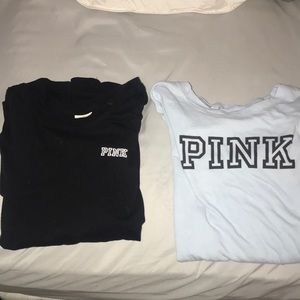 Blue and black pink vs tees